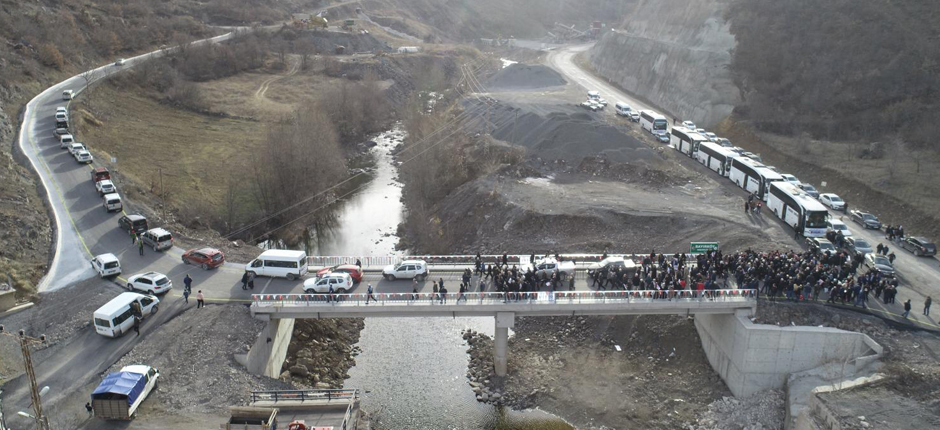 BAYIRKÖY- MAHMUDİYE-DEREBAŞI-BİREBİR YOLU HİZMETE AÇILDI