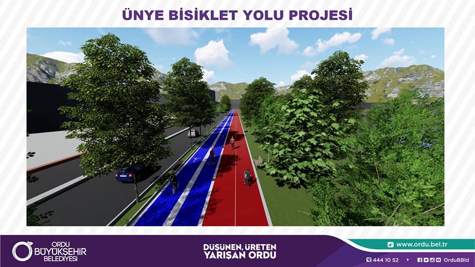 ÜNYE’YE BİSİKLET VE YAYA YOLU